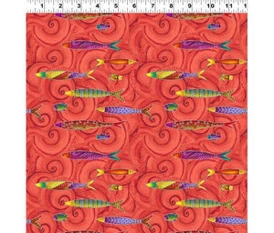 Sea Goddess Metallic Fish Orange