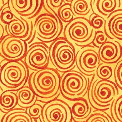 Fat Quarter Frenzy Other Swirls Yellow/Orange