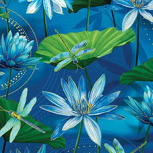 Dance of the Dragon Fly Lily Pond Blue