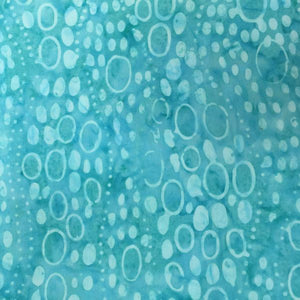 Turquoise Bubbles Batik