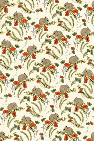 Wildlife Fieldmice Cream Q30