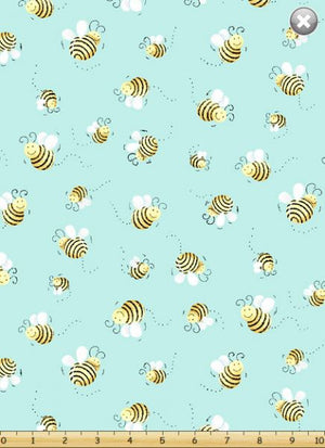 Bees on Blue/Green