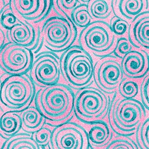 Swirls Mauve/Blue