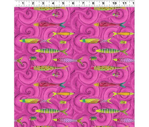 Sea Goddess Metallic Fish Pink