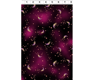 Celestial Magic Moons Maroon