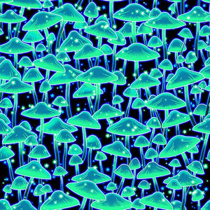 Summer Night Soiree Luminous Toadstools Shines in the Dark