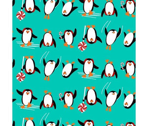 Christmas Topsy Turvy Penguins Blue