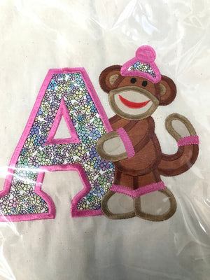 Embroidered Alphabet Bag A