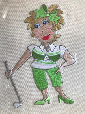 Loralie Designs Embroidery Lady Golfer 4
