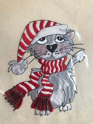 Loralie Designs Embroidery Christmas Cats 3