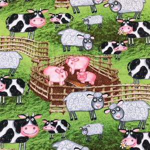 Fat Quarter Frenzy Children Barnyard Boogie Farmyard
