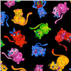 Cool Cats Tossed Black