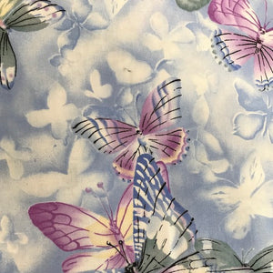 End of Bolt Blue Butterflies from Quilting Treasures