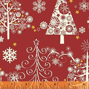 Sparkle Trees on Red