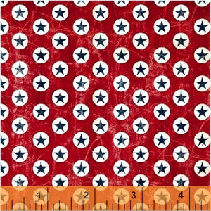 USA Blue Stars on Red