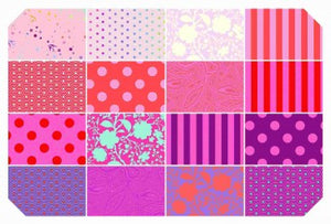 Precuts 16 Fat Quarters Tula Pink True Colours Flamingo