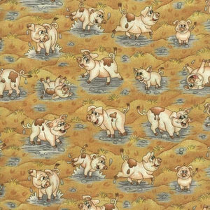 Fat Quarter Frenzy Children Funny Farm Pigs