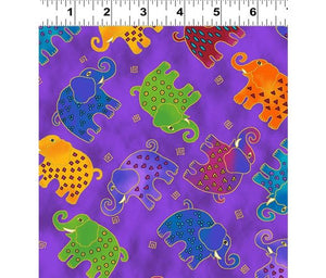 Mythical Jungle Elephants Purple