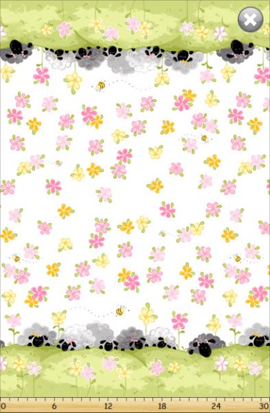 Fat Quarter Frenzy SusyBee Lal the Lamb Mama Lal Border