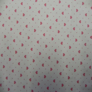 Makower Hearts Cream/Pink