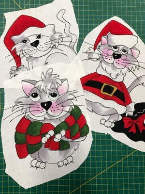 Singles Kitty Christmas Cutouts