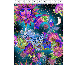 Celestial Magic Sun/Fish/Flowers Purple