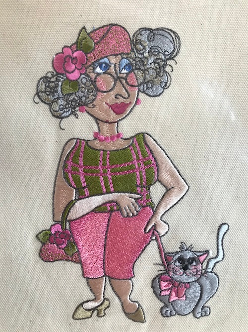 Loralie Designs Embroidery Cat Ladies 1