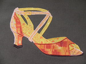 Shoe Bag Ladies' Orange Sandal on Brown.