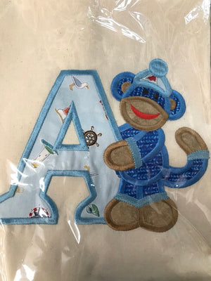 Embroidered Alphabet Bag A