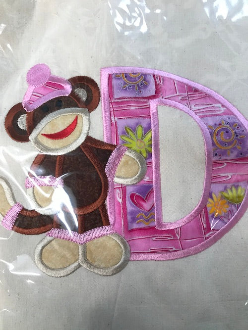 Embroidered Alphabet Bag D