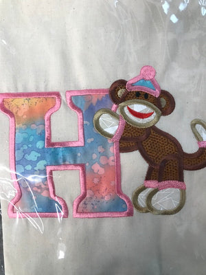 Embroidered Alphabet Bag H