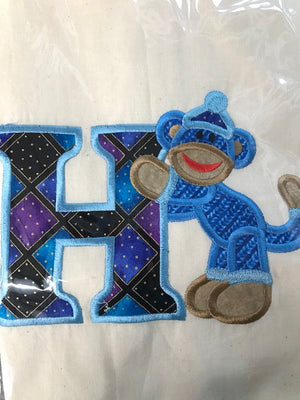 Embroidered Alphabet Bag H