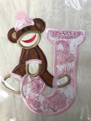 Embroidered Alphabet Bag J