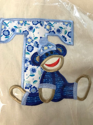 Embroidered Alphabet Bag T