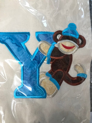 Embroidered Alphabet Bag Y