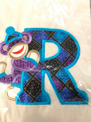 Embroidered Alphabet Bag R