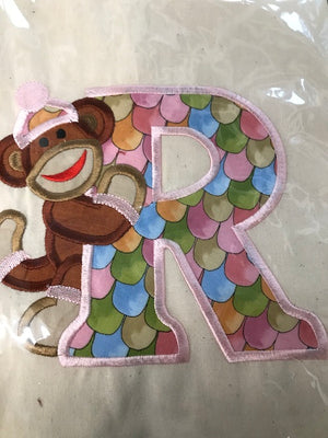 Embroidered Alphabet Bag R
