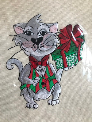 Loralie Designs Embroidery Christmas Cats 1