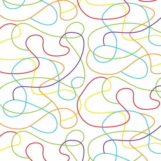 Wide Fabric Squiggle Primary
