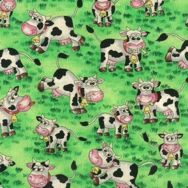 Fat Quarter Frenzy Children Funny Farm Cows