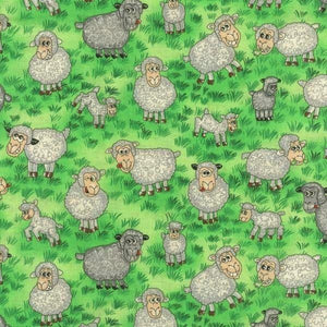 Fat Quarter Frenzy Children Funny Farm Sheep